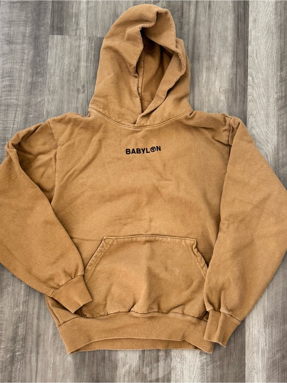 Babylon Men's Tan Hoodie Sweatshirt